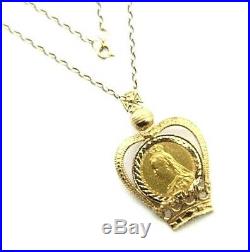 Ladies/womens 22ct gold stunning sovereign pendant with a 9ct gold belcher chain