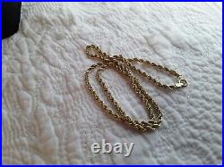 Large Chunky Solid 9ct Gold 18 Inch Long Rope Necklace Chain Hallmarked 375