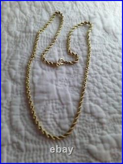 Large Chunky Solid 9ct Gold 18 Inch Long Rope Necklace Chain Hallmarked 375