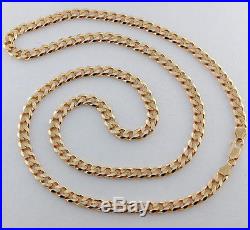 Long Hallmarked Heavy 9ct Gold Curb Link Chain 25 34.4 G RRP £1300 (BN4)
