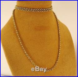 Long Solid 9ct Gold 22 BELCHER Chain Necklace Hm 7gr 2mm link RRP£350 cx709