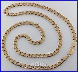 Long UK Hallmarked 9 ct Gold Tight Link Curb Chain 26 41.8 G RRP £1595 BN6