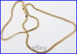 Long hallmarked 9ct gold 18 inch long yellow gold neck chain weighs 6.6 grams