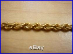 Lovely 19 Inch 9ct Gold Rope Chain Necklace Hallmarked 3mm Wide