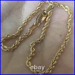 Lovely 9ct Gold Sparkly Rope Bracelet, Brand New, Fully Hallmarked