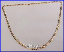 Lovely Quality Gents Or Ladies Hallmarked Vintage 9ct Gold Neck Chain 22 Inch
