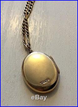 Lovely Quality Ladies Hallmarked Vintage 9ct Gold Locket Pendant On 9ct Chain