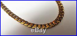 Lovely gents ladies solid 9ct gold curb chain necklace 20 inch long 21.3 gram
