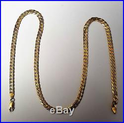 Lovely gents ladies solid 9ct gold curb chain necklace 20 inch long 21.3 gram