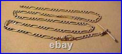 MAGNIFICENT LONG SOLID 9ct GOLD NECK CHAIN WITH T BAR & LOBSTER CLAW 9.7 Grams