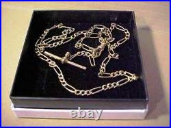 MAGNIFICENT LONG SOLID 9ct GOLD NECK CHAIN WITH T BAR & LOBSTER CLAW 9.7 Grams