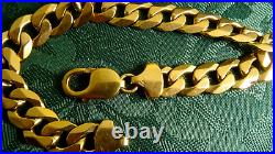 MENS 8.4 9ct Gold CURB CHAIN Bracelet 31.3gr 1 Troy Oz 10mm links Hm RRP£1750