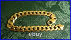 MENS 8.4 9ct Gold CURB CHAIN Bracelet 31.3gr 1 Troy Oz 10mm links Hm RRP£1750