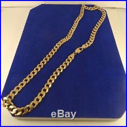 Men Ladies Heavy 23.5 9ct Gold CURB Chain Necklace Gift 72gr 8mm 791n RRP£3600