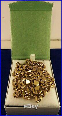 Men Ladies Heavy 23.5 9ct Gold CURB Chain Necklace Gift 72gr 8mm 791n RRP£3600