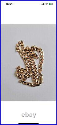 Men's 21 31.3g Genuine heavy 9ct solid gold curb chain mint condition