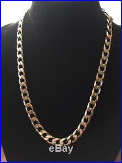 Men's 9CT Gold Heavy Curb Chain. 23 Inch. 100 Grams