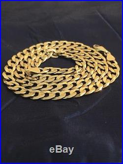 Men's 9ct Gold Curb Chain 26.9g Hallmarked Good Used Condition! Great Weight
