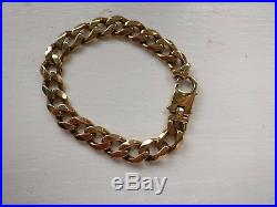 Men's 9ct Gold Curb Chain 63.5g hallmarked heavy bracelet