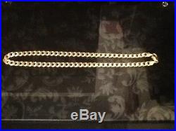 Men's 9ct gold curb chain 46 grams 1.62 ozs 22 inch