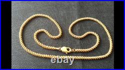 Men's 9ct solid gold rope chain length 25 hallmarked heavy 32.8 grams