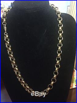 Men's Beautiful Heavy 9CT Gold Belcher Chain. 25 Inch, 117 Grams