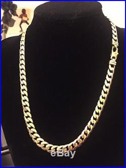Men's Heavy 9CT Gold Curb Chain. 108 Grams. 22 Inch
