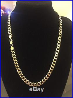 Men's Heavy 9CT Gold Curb Chain. 79.6 Grams. 24 Inch
