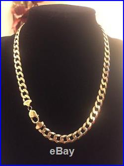 Mens 9CT Gold Curb Chain. 21 Inch. 77.5 Grams. Price reduced now £1200 was 1300