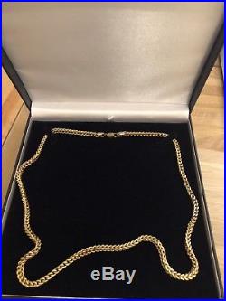 Mens 9ct Gold Chain Franco / Foxtail Design 26.4mm. 24.6grams