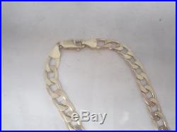Mens 9ct Gold Curb Chain Bracelet 9.1 Grams 8'' Length Lot L