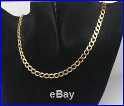 Mens 9ct Gold Curb Necklace 13.74g (44548)