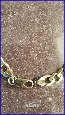 Mens 9ct solid gold Curb chain 48g 20