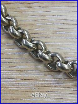 Mens Gents Solid 9ct Gold Belcher Chain Necklace Heavy, 93.4 Gm, Length 24, Gold