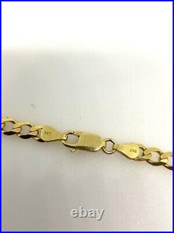 Mens Gold Chain Heavy Curb Chain 9ct Yellow Gold Curb Link Chain Necklace 18inch