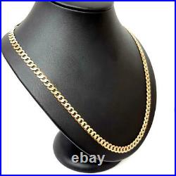 Mens Gold Curb Chain Solid 16g 9ct Yellow Gold 5.4mm 20 Inches Fully Hallmarked