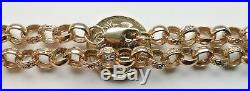 Mens Heavy 9ct Gold 23 LARGE & HEAVY Belcher Link Chain Necklace