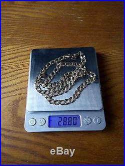 Mens Heavy 9ct Gold Solid Curb Chain 23 28.78grams Fully Hallmarked