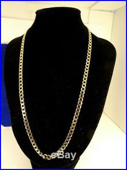Mens Ladies 18 Solid 9ct Gold CURB Chain Necklace 13gr 5mm HmItaly ch4