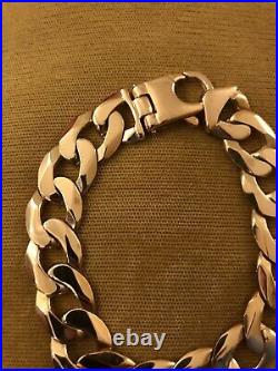 Mens Stunning Heavy 9ct Gold Curb Chain And Bracelet