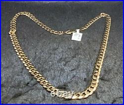 Mens heavy 9ct gold curb chain