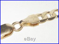 Mens or Womens Solid 9ct Yellow Gold 18 Flat Curb Chain Link Necklace