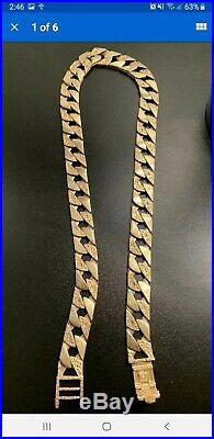 Mens solid 9ct Very Heavy gold Curb chain 123.4 Grams