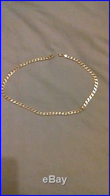 Mens solid halmarked 9 ct gold curb chain 32.7g
