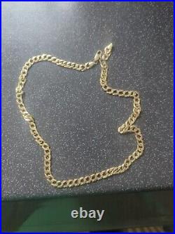 Mens used 9ct gold chain used 24 Inch Cut King Cuban Heavy Necklace 24 Grams