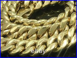 N019 Genuine 9ct SOLID Yellow GOLD Curblink Chain-THICK-HEAVY-CHUNKY 21