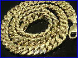N019 Genuine 9ct SOLID Yellow GOLD Curblink Chain-THICK-HEAVY-CHUNKY 21