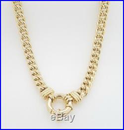 NEW Ladies Curb Chain 9ct Yellow Gold round curb link euro clasp 47cm RRP $3250