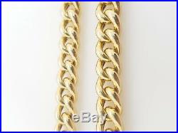 NEW Ladies Curb Chain 9ct Yellow Gold round curb link euro clasp 47cm RRP $3250