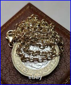New 9ct Gold Belcher Chain Necklace. Hallmarked. 18 Inches